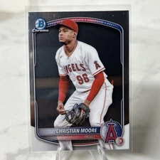 Christian Moore 2025 Bowman Chrome Los Angeles Angels #BCP-107