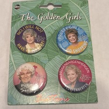 The Golden Girls Buttons Set Of 4 ABC Studios Television Series Vintage