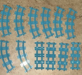 LEGO Train Track Curved From Amusement Park Roller Coaster 41130 Lot Of 12