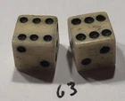 Authentic Civil War Era  Pair Bone (Bovine) Dice 5/16”