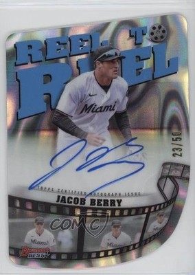 2023 Bowman's Best Reel to Die-Cuts Lava Refractor 23/50 Jacob Berry Auto 0kr0
