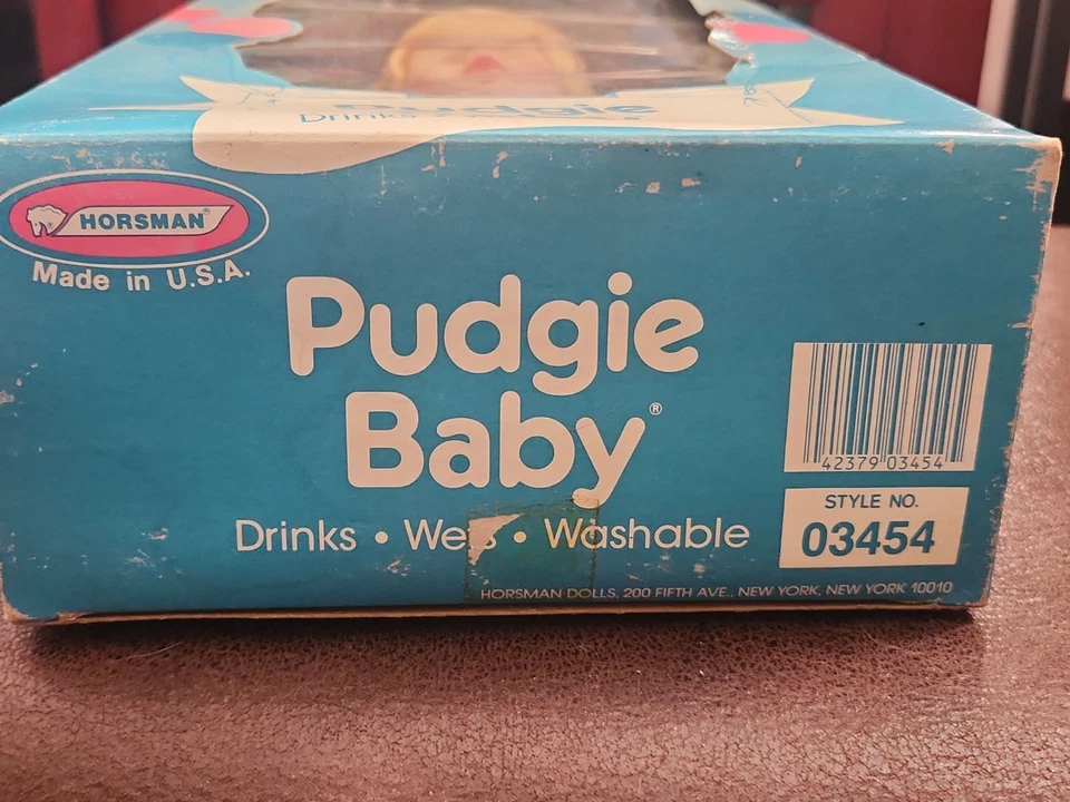 Винтажная кукла Horsman 1969 Pudgie Baby 12 дюймов напитки влажные новая в коробке сделано в США - Изображение 4 из 4