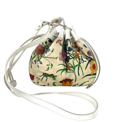 バッグ Gucci vintage handbag drawstring velour Gucci Vintage Flora Drawstring Crossbody Bag | eBay