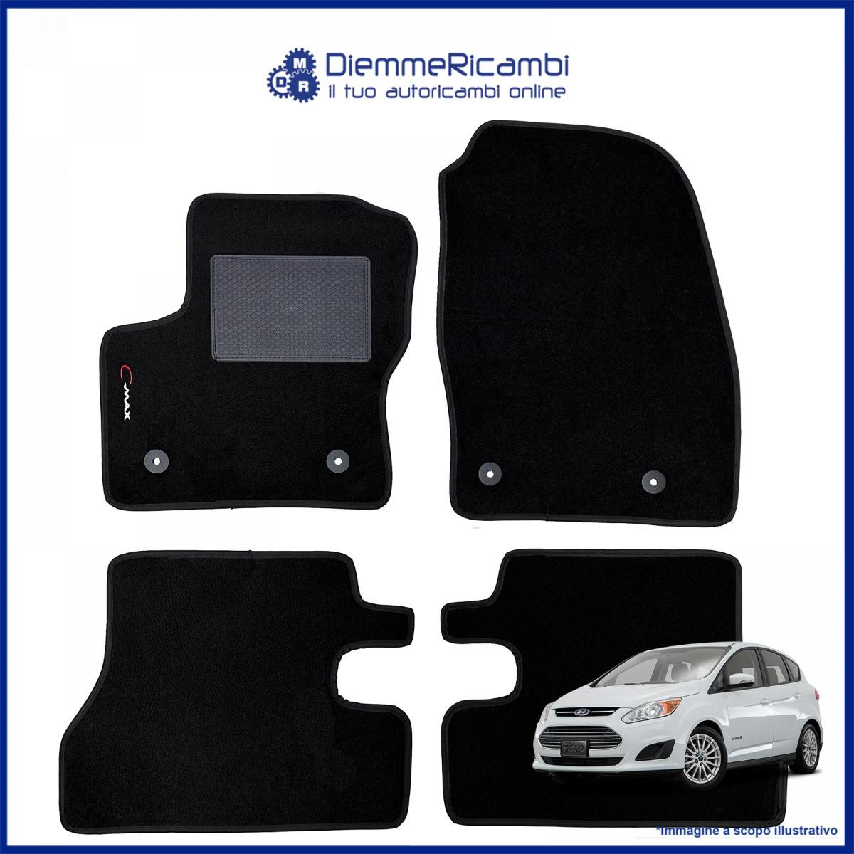 SERIE 4 TAPPETI - TAPPETINI IN MOQUETTE NERI PER LEAPMOTOR T03 DAL 202 In Poi