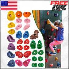 Rock Wall Holds For Kids Climbing Grips Indoor Outdoor Hardware Toy Set 32PC