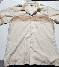 Vintage 70s Joel Profiles California Poly Blend Shirt Short Sleeve Men's Large L