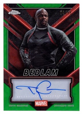 Terry Crews as Bedlam 2025 Topps Chrome Marvel Deadpool Green Refractor Auto /99