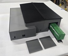 Ho Scale Warehouse Industry Distribution Building Open Doors Free Shipping