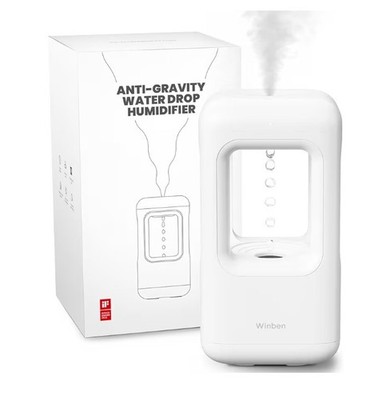Winben 600ml Humidifier Anti-Gravity Water Drop Ultrasonic Humidifier - White