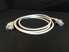 Volex Computer Power Cord - Soft - White - 6 Ft. - Rectangular Collar Female End