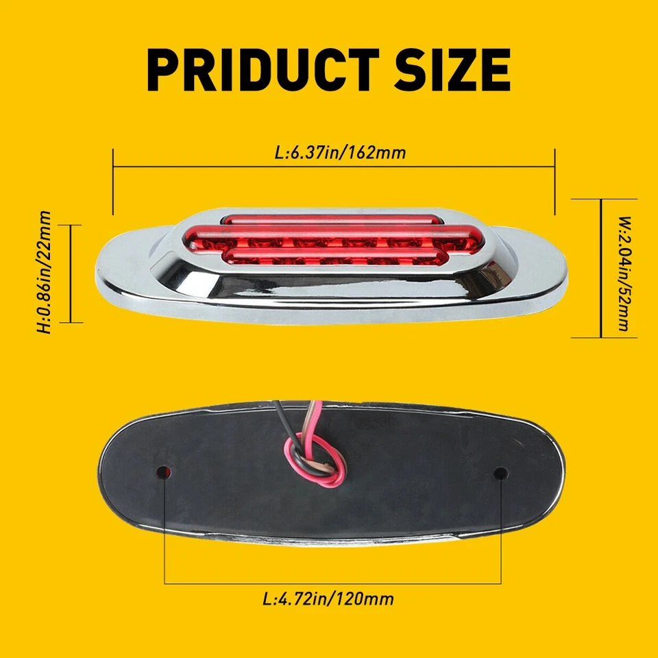 Luz indicadora lateral universal LED para camión lámpara indicadora remolque camión autobús furgoneta SUV Foto 2 de 4