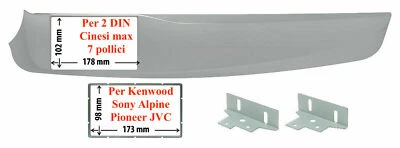 Mascherina Autoradio Doppio 2 Din Alfa Romeo Giulietta dal 10 al 14 Grigio perla