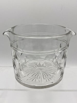 Crystal Wine Glass Rinser cooler Two Spouts Vintage Clear Glass Tableware