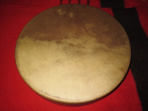 Indianer hergestellt 18" Elchtrommel mit Stock Zeremonieller Schamane mit beruhigendem Ton - Bild 7 von 7