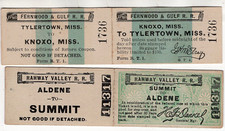 Railway tickets: United States: Fernwood & Gulf, Rahway Valley, 2 "double eds"
