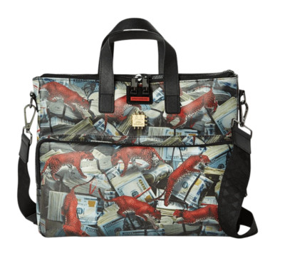 Sprayground Backpack Limited Edition RED LEOPARD MONEY TRAVEL CASE