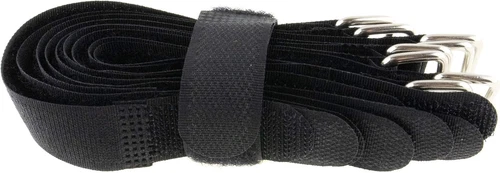 10x Klett-Kabelbinder 200x20 schwarz Flausch/Klett gekreuzt Klettbinder