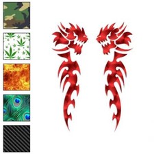 Pair of Tribal Dragons, Vinyl Decal Sticker, 40 Patterns  3 Sizes, 224