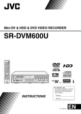 JVC SR-DVM600U Mini DV & DVD Recorder Owners Instruction Manual Reprint