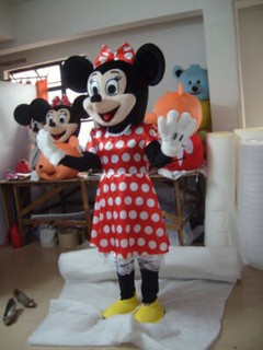 HOT Adult Suit Size MINNIE MOUSE AND MOUSE Mascot Costume