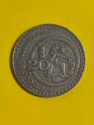 MEXICO $20 Pesos coin big 1980s Mayan (2062) | eBay