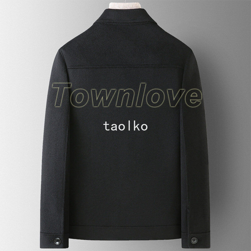 Single Breasted Men's Wool Blend Short Coat Jacket Lapel Single Breasted Men's Wool Blend Short Coat Jacket Lapel