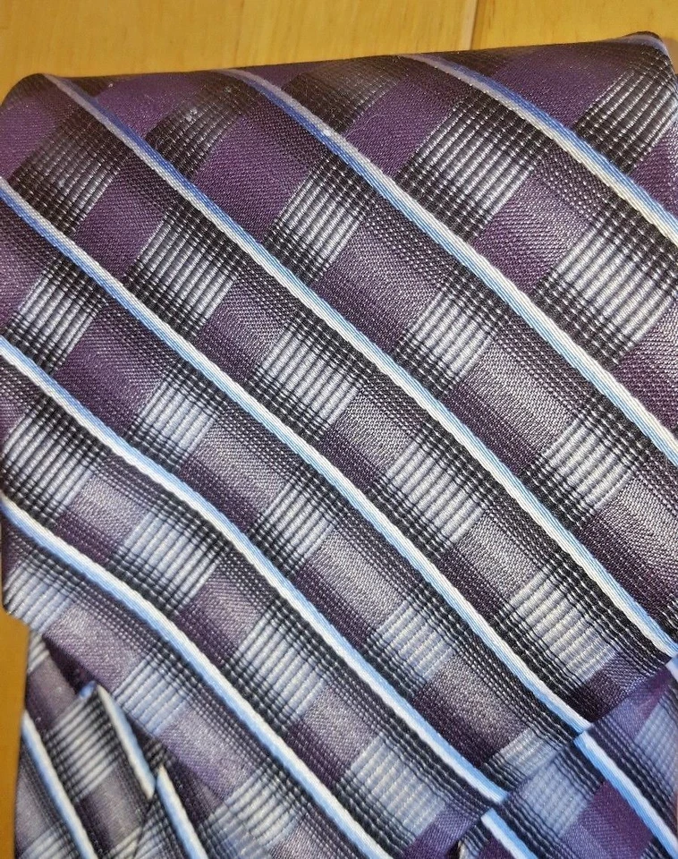 Corbata de seda Joseph & Feiss International púrpura Foto 4 de 4