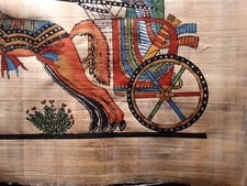 Large Size, Handmade Egyptian Papyrus with vivid color designs.