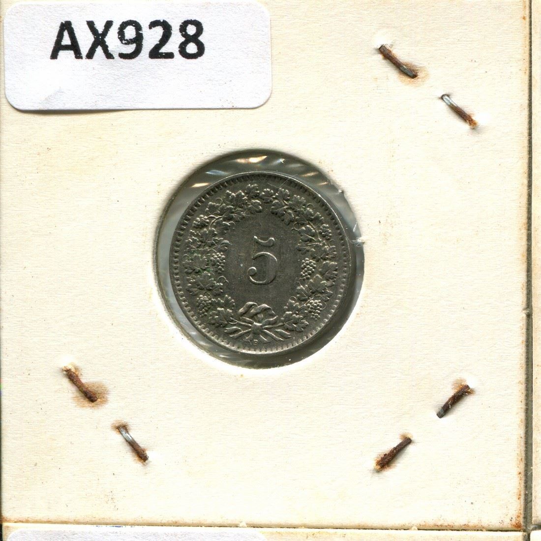 5 RAPPEN 1959 B SCHWEIZ SWITZERLAND Münze #AX928.3.D | eBay.de