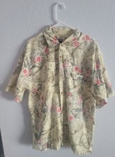 O'neill Vintage 90's Aloha Hawaiian Surf Summer Men's Shirt Size L Beach Style