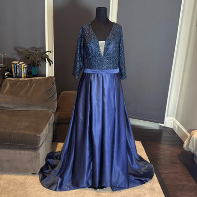 sheer 3 4 sleeve dress 3/4 Sleeve Sheer Chiffon Lace Two Piece Sheath Mother of Bride Dress, Beaded Lace