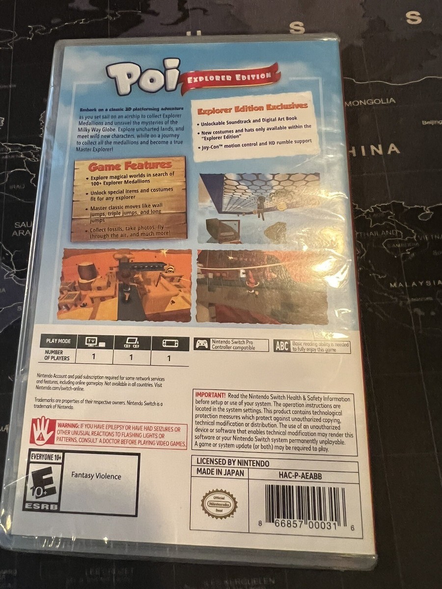 poi poi　mms243＋DX15 Poi: Explorer Edition (Nintendo Switch, 2017) Brand New Factory