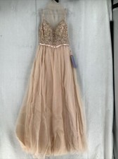 Dancing Queen Jeweled Tulle Gown Blush Pink Size Medium