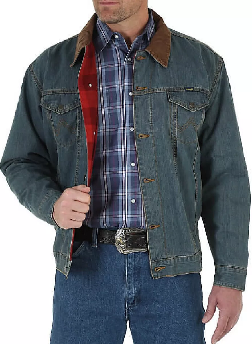 Wrangler Boy's Rustic Sherpa Lined Denim Jacket