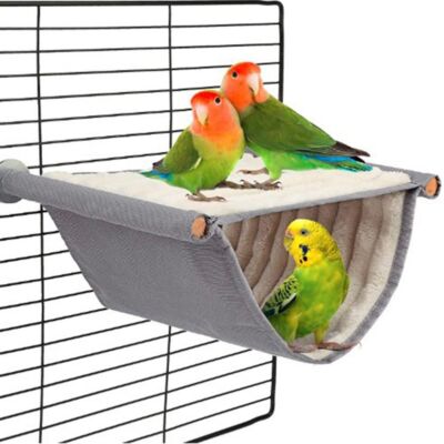 1x Warm Vogelnest Schlafbett Hängematte Kuschelhütte Papageienhaus Zelt Spielzeug
