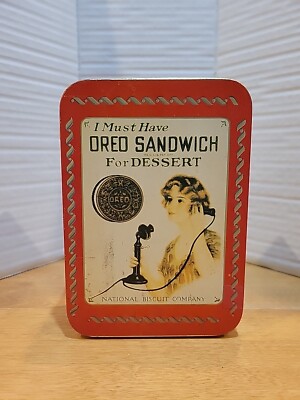 Vintage ''I Must Have Oreo Sandwich For Dessert'' Oreo Cookie Tin