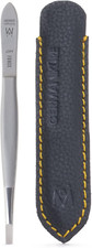 Straight Tweezers in Leather Case - Made in Solingen Germany