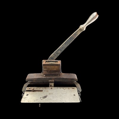  RARE VINTAGE CAST IRON SIEBER ADJUSTABLE HAND PUNCH  