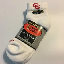 2 Pair Dan Post Cowgirl Certified Womens White Quarters Boot 5-6.5 SOCKS