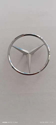 Mercedes-Benz Stern D50mm. Silber Chrom.Neu