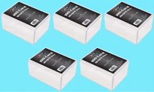 5 BCW 100 COUNT CLEAR HINGED CARD STORAGE BOXES Sports Case Holder Trading mtg