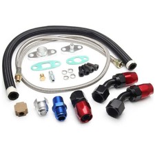 Turbo Charger Oil Drain Return For T3 T4 T04e T60 T61 T70feed Line Complete Kit