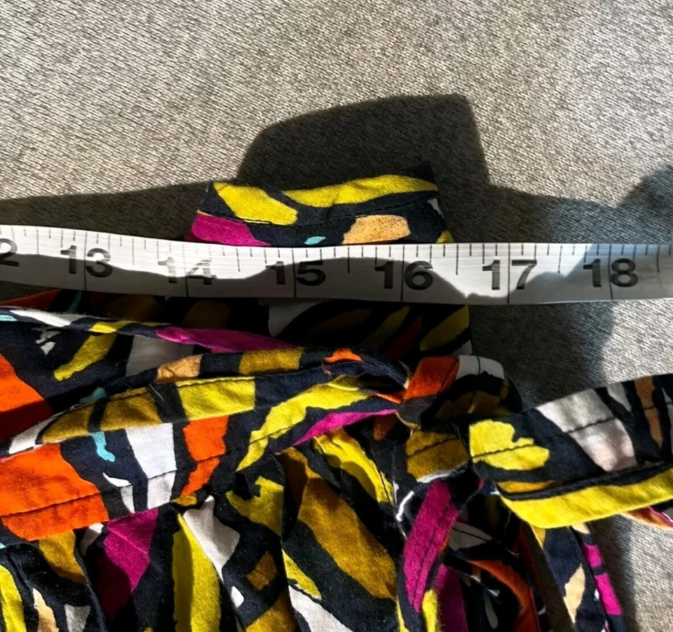 Falda envolvente Odille Anthropologie para mujer talla 6 colorida estampado floral algodón Foto 3 de 4