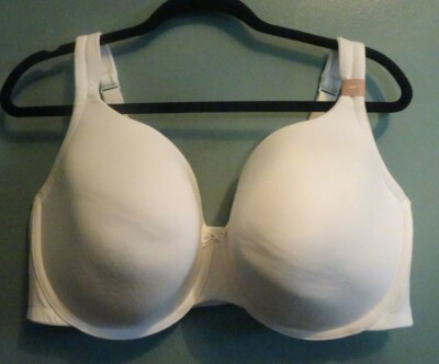 Lane Bryant Cacique 44F White Cotton Lightly Lined Full Coverage Bra 