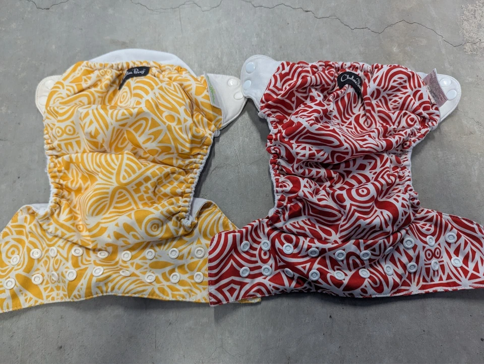 Lote de 22 fundas/revestimientos de pañales de tela reutilizables para bebés de Bum Genius y FLIP Foto 2 de 4