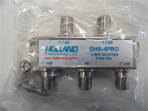 HOLLAND HIGH SHIELD ANTENNA SPLITTER / COMBINER - 4 WAY GHS-4PRO ( SET OF 4 ) - Image 2 of 4