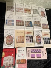 18 sets of false nails fingers salon quality DIY 24 pieces each box nail art NEW