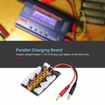 iMAX B6 XT30 6CH Lipo Balance Charger Parallel Board 1s to 3s Power Supply 4mm
