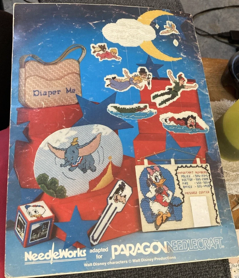 Vtg Rare Walt Disney Characters in Plastic Canvas 1982 Bk 2005 - Image 2 of 4