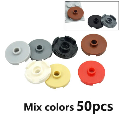 50Pcs MOC Round Plate 1 open 2x2 18674 for LEGO Kits Building Block Brick Sets
